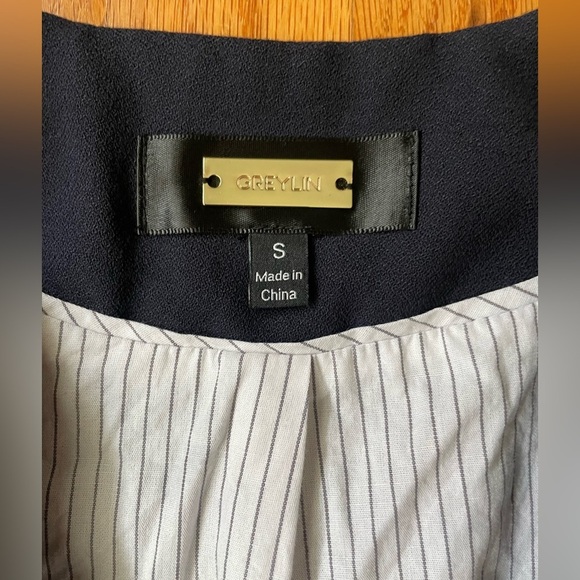 Greylin Anthropologie Navy Blazer Suit Jacket - Picture 2 of 8